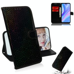 For Huawei P Smart S / Enjoy 10s / Y8p Solid Color Colorful Magnetic Buckle Horizontal Flip PU Leather Case with Holder & Card Slots & Wallet & Lanyard(Black) (OEM)