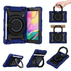 For Samsung Galaxy Tab A 8.0 2019 SM-T290 Armor Contrast Color Silicone + PC Tablet Case(Navy Blue) (OEM)