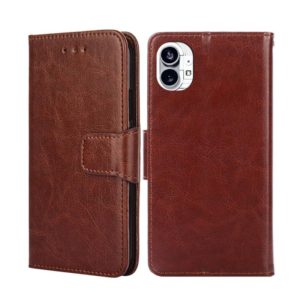For Nothing Phone 1 Crystal Texture Horizontal Flip Leather Phone Case(Brown) (OEM)