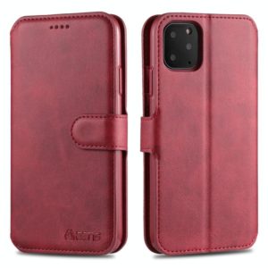 For iPhone 11 Pro AZNS Calf Texture Magnetic Horizontal Flip PU Leather Case with Holder & Card Slots & Photo Frame(Red) (AZNS) (OEM)