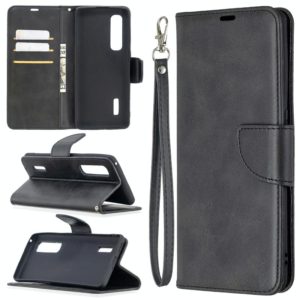 For OPPO Find X2 Pro Retro Lambskin Texture Pure Color Horizontal Flip PU Leather Case, with Holder & Card Slots & Wallet & Lanyard(Black) (OEM)