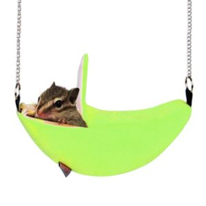 W4032 Hanging Swing Bed Banana Type Bed Small Nest Moon Bed for Small Animal(Green) (OEM)