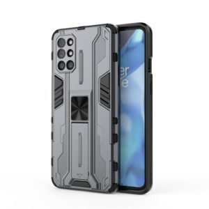 For OnePlus 9R Supersonic PC + TPU Shock-proof Protective Case with Holder(Grey) (OEM)