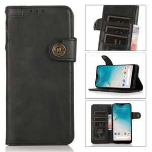 For Motorola Moto Edge S KHAZNEH Dual-Splicing Cowhide Texture Horizontal Flip Leather Case with Holder & Card Slots & Wallet & Lanyard(Black) (OEM)