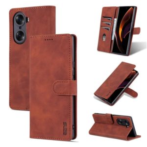 For Honor 60 AZNS Skin Feel Calf Texture Horizontal Flip Leather Phone Case(Brown) (AZNS) (OEM)