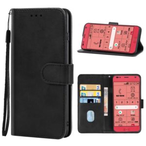Leather Phone Case For Fujitsu F-42A / F-01L(Black) (OEM)