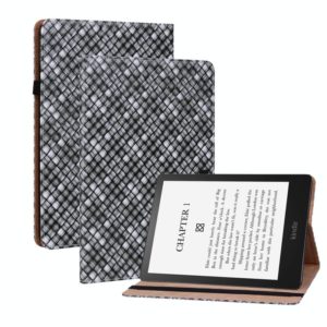 For Amazon Kindle Paperwhite 5 Color Weave Smart Leather Tablet Case(Black) (OEM)