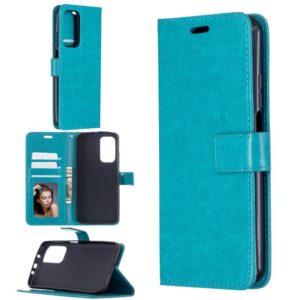 For Xiaomi Mi 10T Pro Crazy Horse Texture Horizontal Flip Leather Case with Holder & Card Slots & Wallet & Photo Frame(Blue) (OEM)