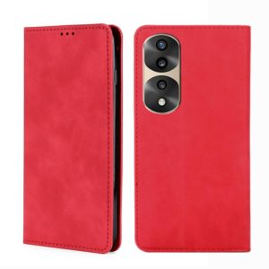 For Honor 70 Pro/70 Pro+ Skin Feel Magnetic Horizontal Flip Leather Phone Case(Red) (OEM)