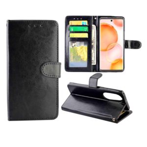For Honor 50 Crazy Horse Texture Leather Horizontal Flip Protective Case with Holder & Card Slots & Wallet & Photo Frame(Black) (OEM)