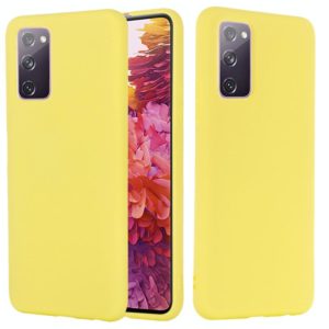 For Samsung Galaxy S20 FE / S20 Lite Pure Color Liquid Silicone Shockproof Full Coverage Case(Yellow) (OEM)