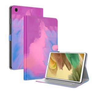 For Samsung Galaxy Tab A7 Lite 8.4 T220 / T225 Voltage Watercolor Pattern Skin Feel Magnetic Horizontal Flip PU Leather Case with Holder & Card Slots & Photo Frame(Purple Red) (OEM)