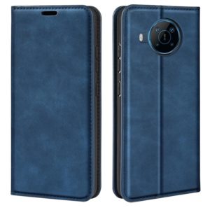 For Nokia X100 Retro-skin Magnetic Suction Leather Phone Case(Dark Blue) (OEM)