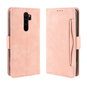 For Xiaomi Redmi Note 8 Pro Wallet Style Skin Feel Calf Pattern Leather Case ，with Separate Card Slot(Pink) (OEM)