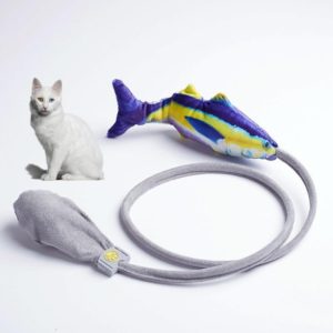 Creative Funny Cat Toy Simulation Fish Cat Toy Interactive Plush Airbag Toy(Sea Fish) (OEM)