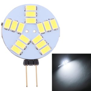 G4 15 LEDs SMD 5730 400LM 6000-6500K Stepless Dimming Energy Saving Light Pin Base Lamp Bulb, DC 12V (White Light) (OEM)
