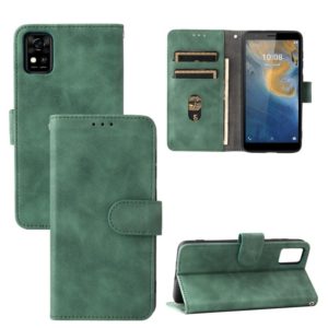 For ZTE Blade A31 Solid Color Skin Feel Magnetic Buckle Horizontal Flip Calf Texture PU Leather Case with Holder & Card Slots & Wallet(Green) (OEM)