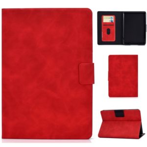 For Kindle Paperwhite 4 / 3 / 2 / 1 Cowhide Texture Horizontal Flip Leather Case with Holder & Card Slots & Sleep / Wake-up Function(Red) (OEM)