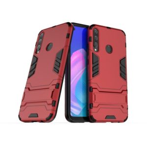 For Huawei Y7p / P40 Lite E Shockproof PC + TPU with Holder(Red) (OEM)