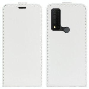For TCL 30V 5G R64 Texture Single Vertical Flip Leather Phone Case(White) (OEM)