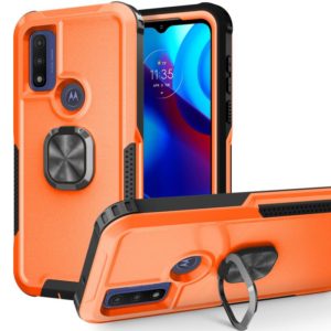 For Motorola Moto G Pure 3 in 1 Ring Holder PC + TPU Phone Case(Orange) (OEM)