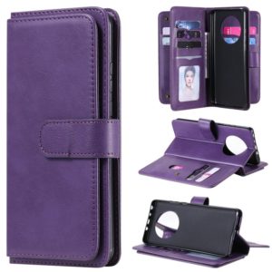For Huawei Mate 40 Multifunctional Magnetic Copper Buckle Horizontal Flip Solid Color Leather Case with 10 Card Slots & Wallet & Holder & Photo Frame(Purple) (OEM)