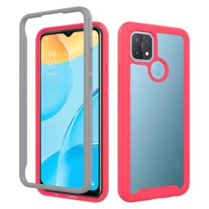 For OPPO A15 Starry Sky Solid Color Series Shockproof PC + TPU Protective Case(Frosting Pink) (OEM)