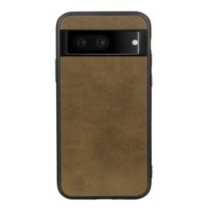 For Google Pixel 7 Accurate Hole Two-color Calf Texture PU Phone Case(Green) (OEM)