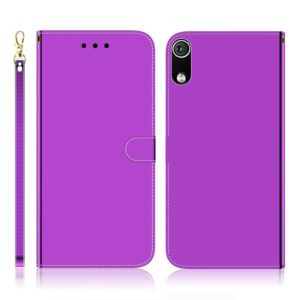 For Xiaomi Redmi 7A Imitated Mirror Surface Horizontal Flip Leather Case with Holder & Card Slots & Wallet & Lanyard(Purple) (OEM)