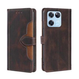 For OnePlus Ace Racing Skin Feel Magnetic Buckle Leather Phone Case(Brown) (OEM)