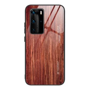 For Huawei P40 Pro Wood Grain Glass Protective Case(M05) (OEM)