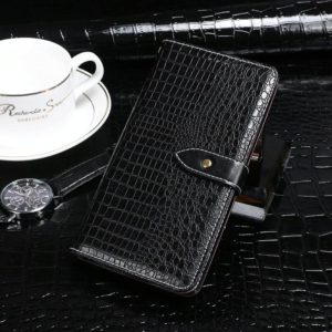 For Motorola One Macro idewei Crocodile Texture Horizontal Flip Leather Case with Holder & Card Slots & Wallet(Black) (idewei) (OEM)