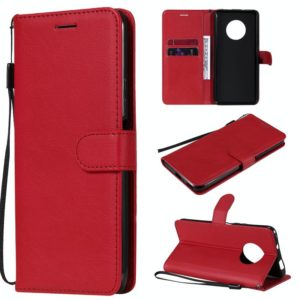 For Huawei Enjoy 20 Plus 5G Solid Color Horizontal Flip Protective Leather Case with Holder & Card Slots & Wallet & Photo Frame & Lanyard(Red) (OEM)