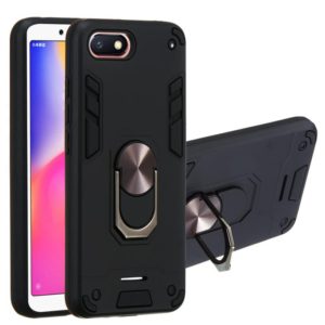 For Xiaomi Redmi 6A (Nonporous) 2 in 1 Armour Series PC + TPU Protective Case with Ring Holder(Black) (OEM)