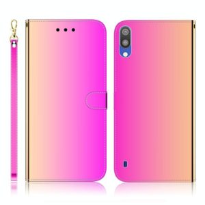 For Galaxy A10 / M10 Imitated Mirror Surface Horizontal Flip Leather Case with Holder & Card Slots & Wallet & Lanyard(Gradient Color) (OEM)
