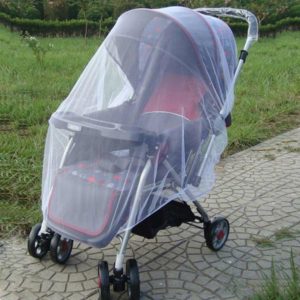 3 PCS 150cm Baby Pushchair Mosquito Insect Shield Net Safe Infants Protection Mesh Stroller Accessories Mosquito Net(White) (OEM)