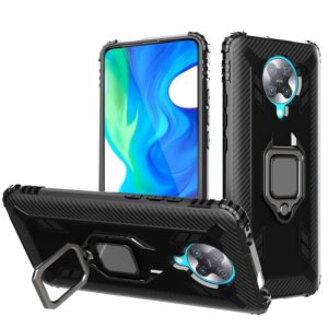For Xiaomi Redmi K30 Pro / Poco F2 Pro 5G Carbon Fiber Protective Case with 360 Degree Rotating Ring Holder(Black) (OEM)