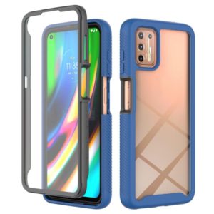 For Motorola Moto G9 Plus(2021) Starry Sky Solid Color Series Shockproof PC + TPU Case with PET Film(Royal Blue) (OEM)