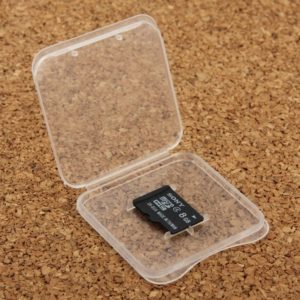 100 PCS Transparent Plastic Storage Card Box for Micro SD Card (TF Card) (OEM)