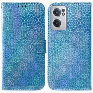 For OnePlus Nord CE 2 5G Colorful Magnetic Buckle Leather Phone Case(Blue) (OEM)