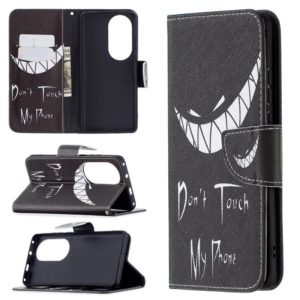 For Huawei P50 Pro Colored Drawing Pattern Horizontal Flip Leather Case with Holder & Card Slots & Wallet(Smirk) (OEM)