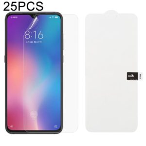 25 PCS Soft Hydrogel Film Full Cover Front Protector with Alcohol Cotton + Scratch Card for Xiaomi Mi 9 (OEM)