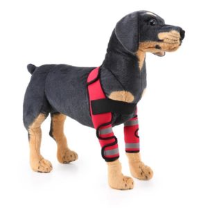 Pet Dog Leg Knee Guard Surgery Injury Protective Cover, Size: M(Support Strips Model (Red)) (OEM)