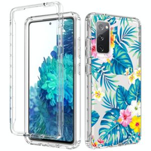 For Samsung Galaxy S20 FE 2 in 1 High Transparent Painted Shockproof PC + TPU Protective Case(Banana Leaf) (OEM)