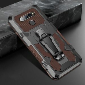 For LG K61 Machine Armor Warrior Shockproof PC + TPU Protective Case(Coffee) (OEM)