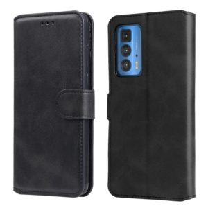 For Motorola Moto Edge 20 Pro Classic Calf Texture PU + TPU Horizontal Flip Leather Case with Holder & Card Slots & Wallet(Black) (OEM)