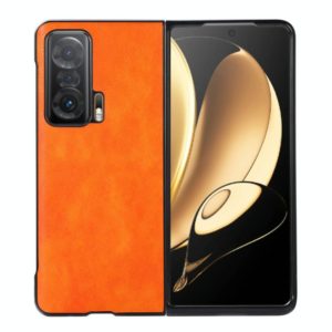 For Honor Magic V Two-color Litchi Texture Phone Case(Orange) (OEM)