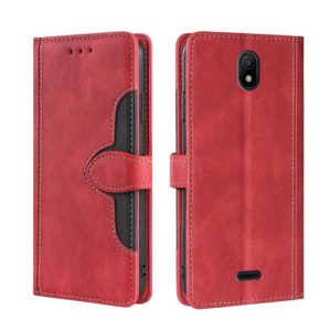 For Nokia C100 Skin Feel Magnetic Buckle Leather Phone Case(Red) (OEM)