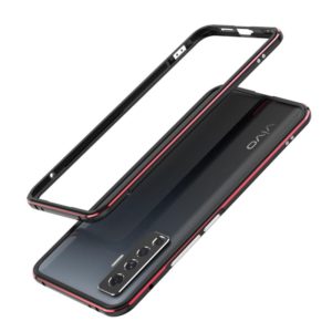 For Vivo X50 & X50 Pro Aluminum Alloy Shockproof Protective Bumper Frame(Black Red) (OEM)