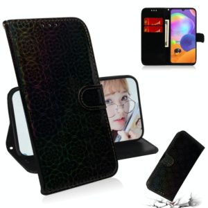 For Galaxy A31 Solid Color Colorful Magnetic Buckle Horizontal Flip PU Leather Case with Holder & Card Slots & Wallet & Lanyard(Black) (OEM)
